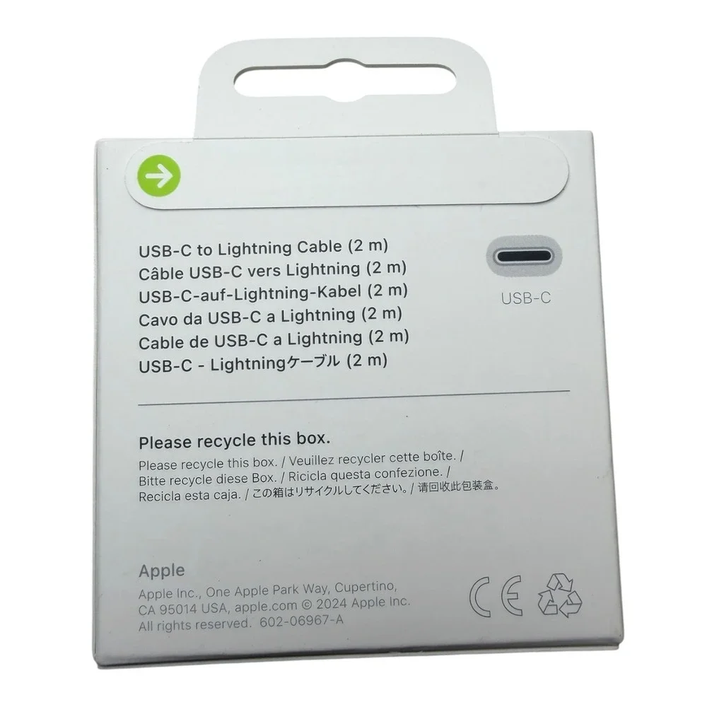Apple USB-C to Lightning Cable 2m White MQGH2AM/A Genuine New